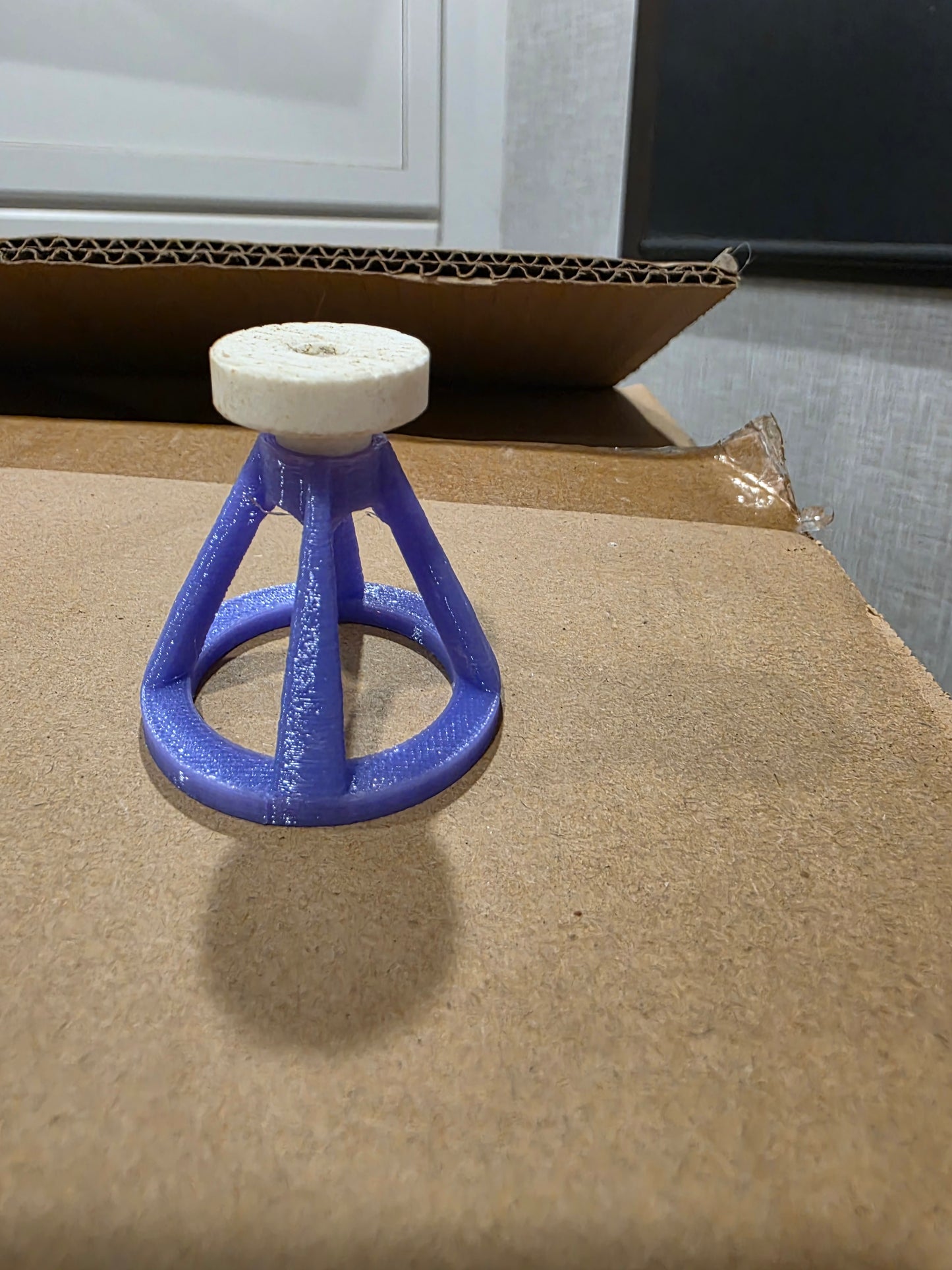 Purple 3D printed frag plug holder