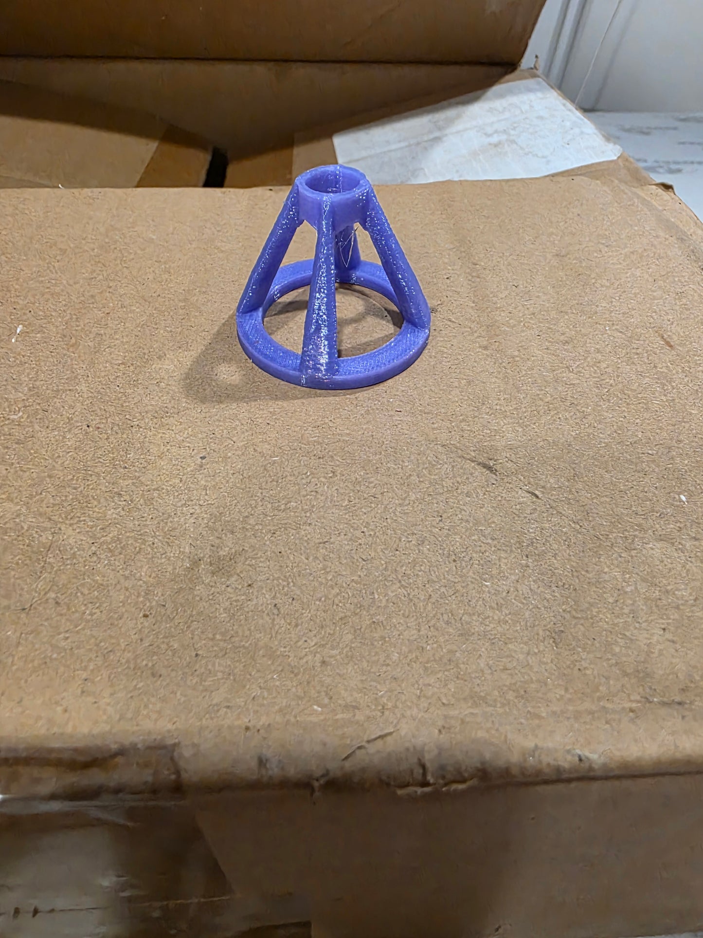 Purple 3D printed frag plug holder