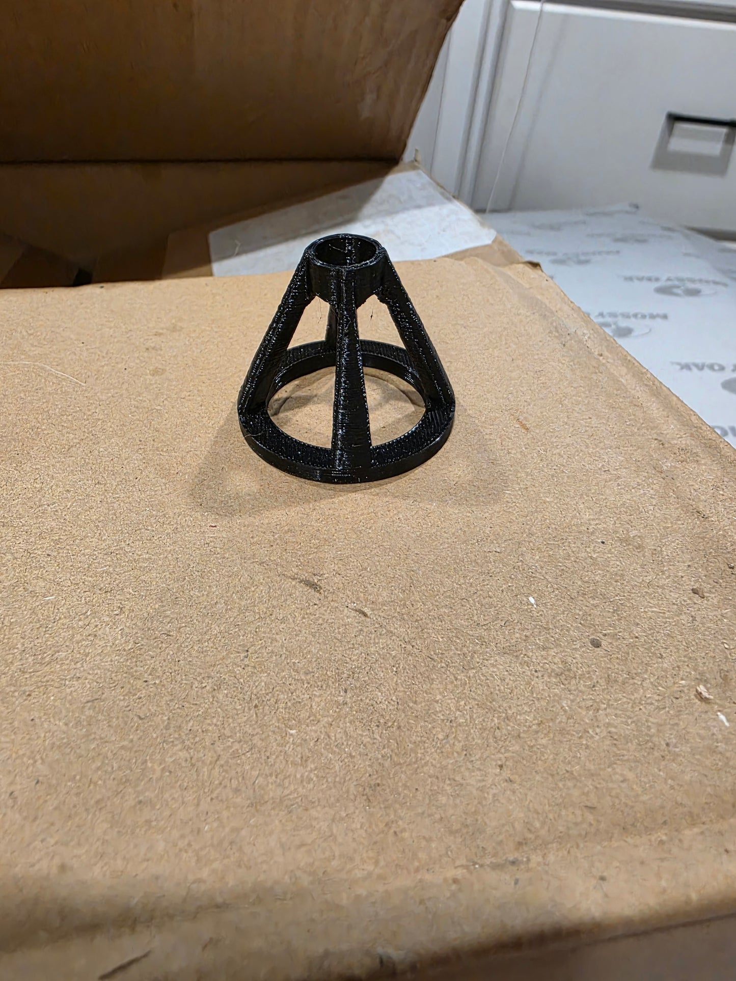 Black 3D printed frag plug holder