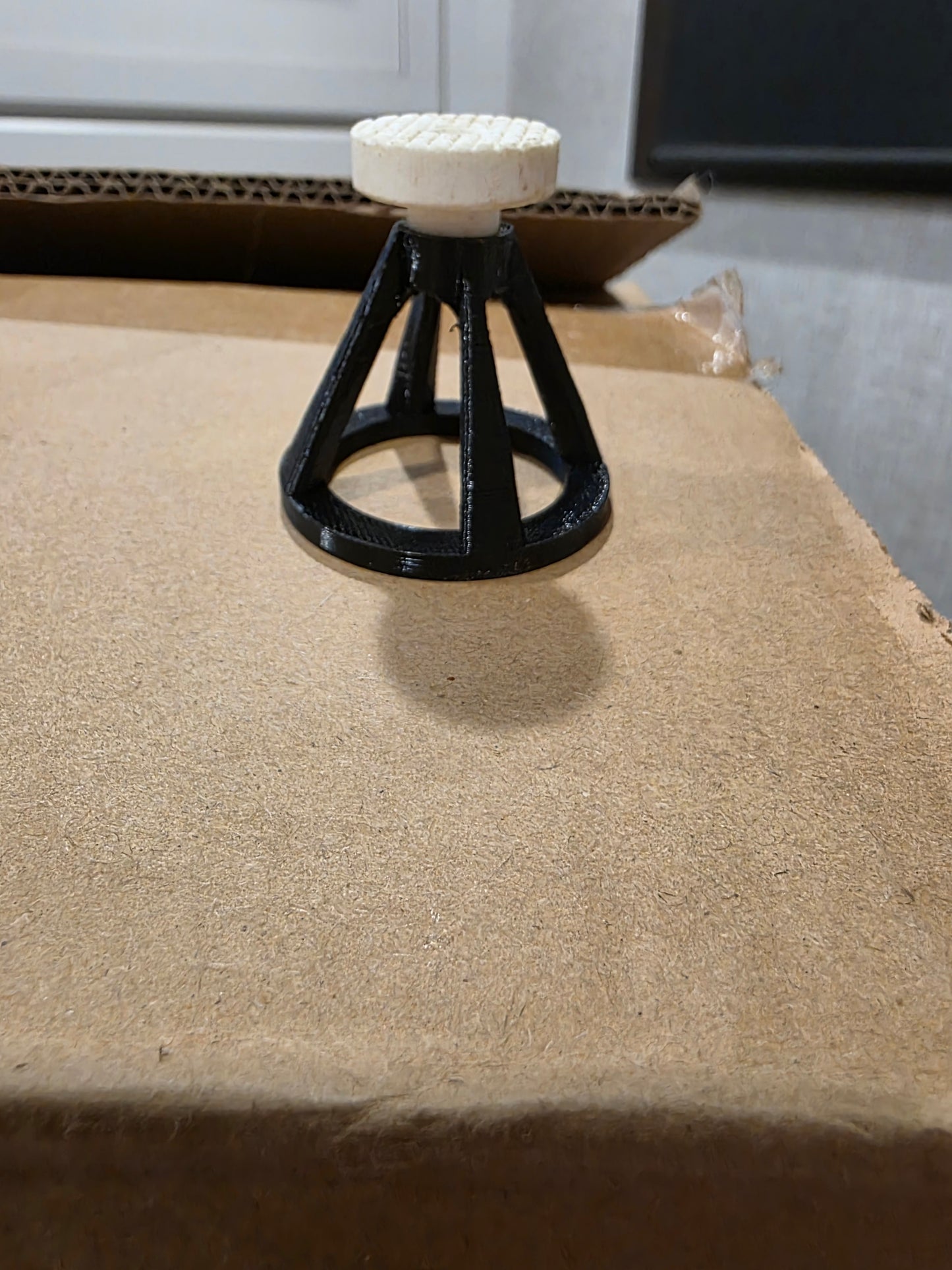 Black 3D printed frag plug holder