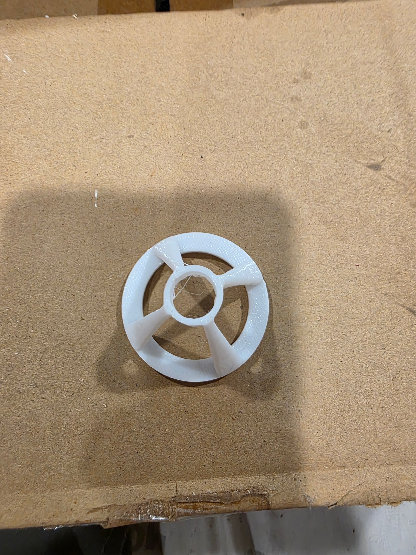 White 3D printed frag pulg holder