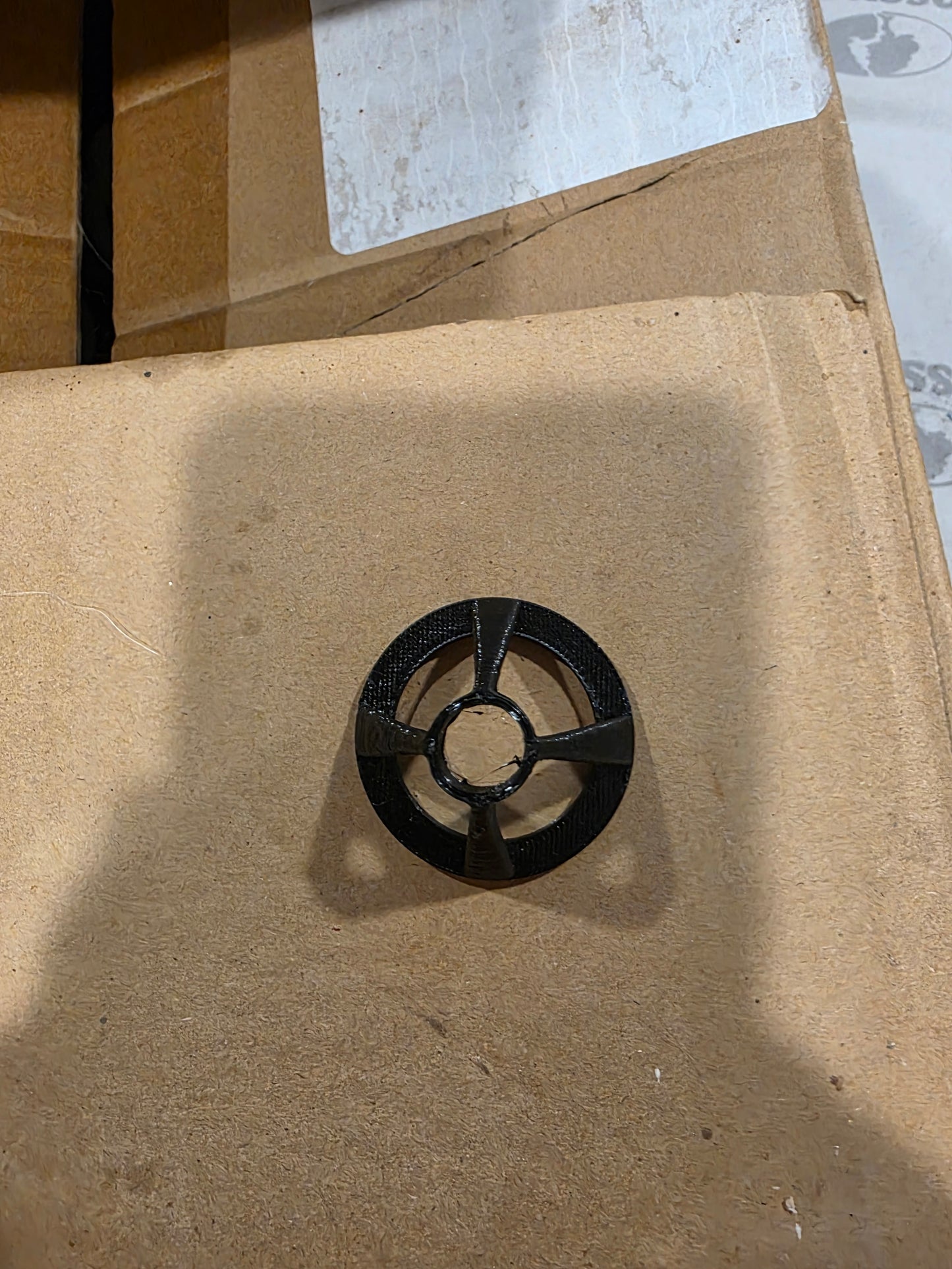 Black 3D printed frag plug holder